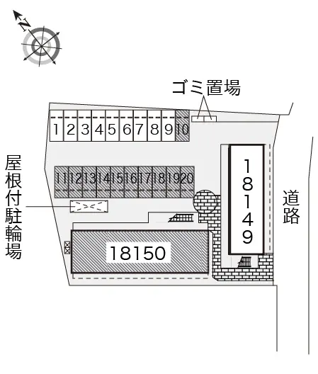 ★手数料０円★太宰府市梅ケ丘１丁目　月極駐車場（LP）